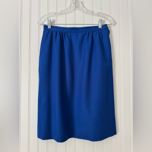 Pendleton Dresses & Skirts - Pendleton Vintage Wool Blue Pencil Skirt Lined Size 10